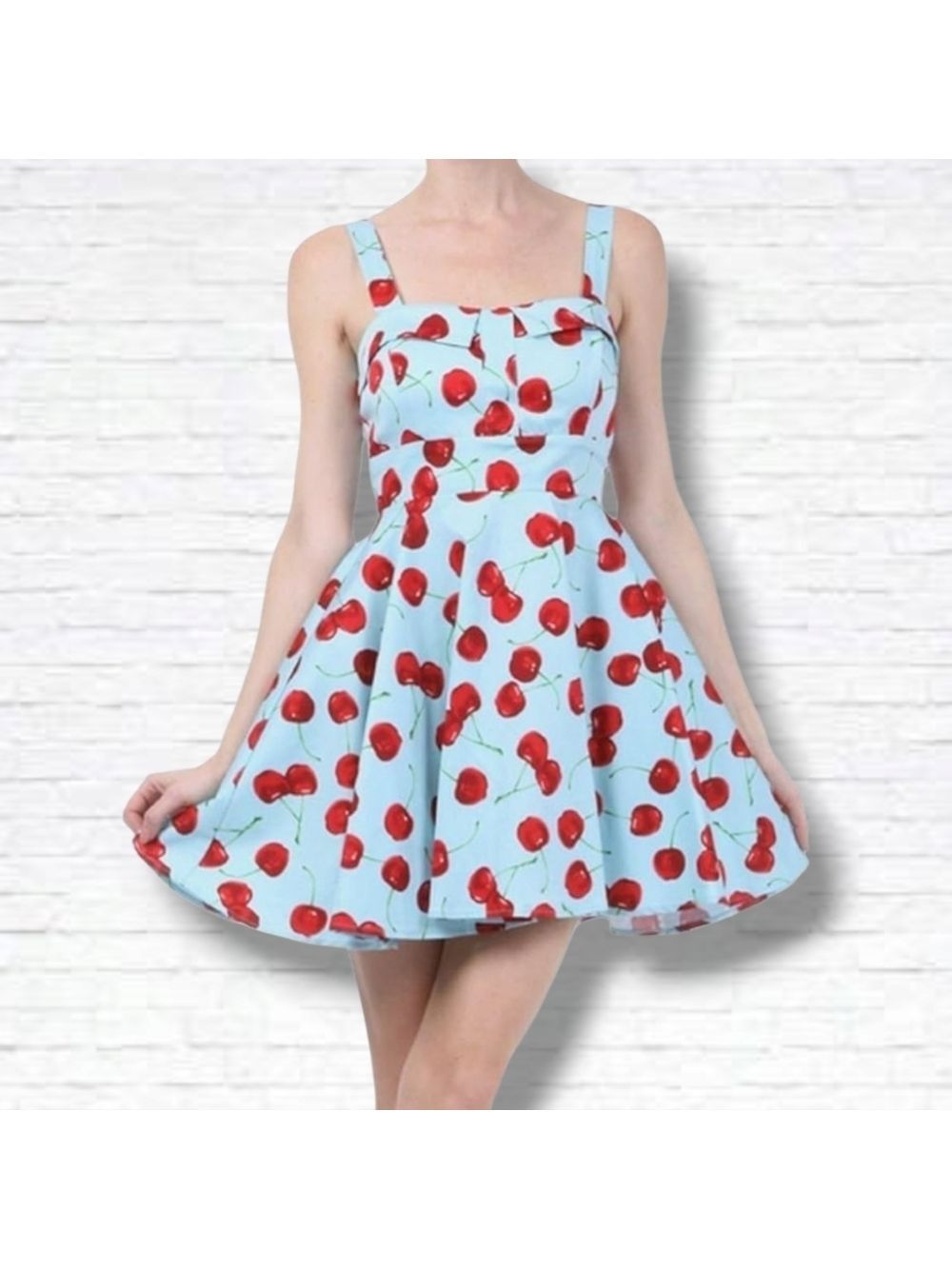 NEW! Ixia Sweetheart Neckline Cherry Printed Fit & Flare Mini Dress Size XS/S